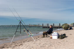 Angeln am Ostsee-Strand